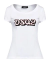 Dsquared2 Woman T-shirt White Size M Cotton