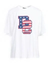 Dsquared2 Woman T-shirt White Size M Cotton, Elastane