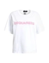 Dsquared2 Woman T-shirt White Size S Cotton