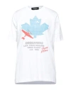 Dsquared2 Woman T-shirt White Size L Cotton