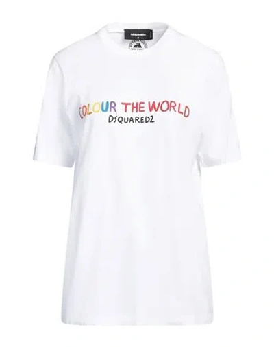 DSQUARED2 DSQUARED2 WOMAN T-SHIRT WHITE SIZE XS COTTON