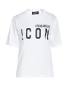 Dsquared2 Woman T-shirt White Size S Cotton