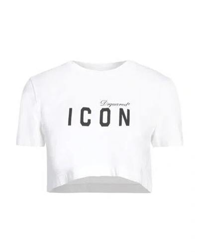 DSQUARED2 DSQUARED2 WOMAN T-SHIRT WHITE SIZE XS COTTON