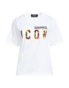 Dsquared2 Woman T-shirt White Size Xs Cotton In White