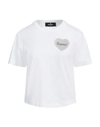 Dsquared2 Woman T-shirt White Size Xs Cotton
