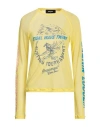 Dsquared2 Woman T-shirt Yellow Size Xl Viscose