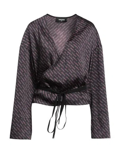 Dsquared2 Woman Top Black Size 10 Polyester