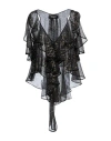 Dsquared2 Woman Top Black Size 2 Silk, Polyester In Black