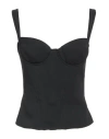 Dsquared2 Corset-style Logo-plaque Top In Black