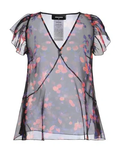 Dsquared2 Woman Top Black Size 6 Polyester