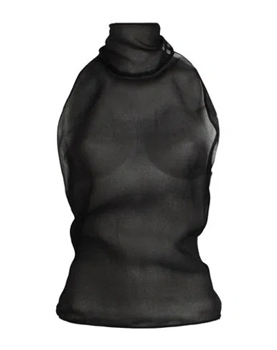 Dsquared2 Woman Top Black Size 6 Silk