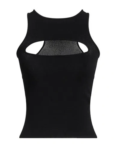 Dsquared2 Woman Top Black Size L Viscose, Polyester