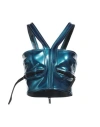Dsquared2 Woman Top Blue Size 2 Polyester, Elastane, Polyurethane In Blue