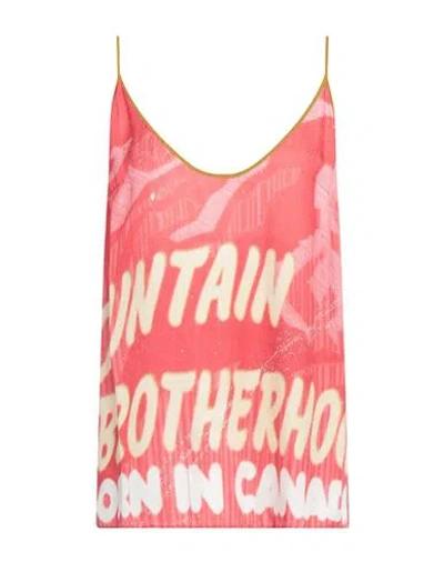 Dsquared2 Woman Top Coral Size 6 Viscose In Red
