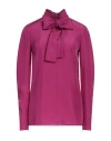 Dsquared2 Woman Blouse Fuchsia Size 2 Silk In Pink