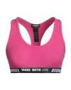 Dsquared2 Woman Top Fuchsia Size 3 Cotton, Elastane In Pink