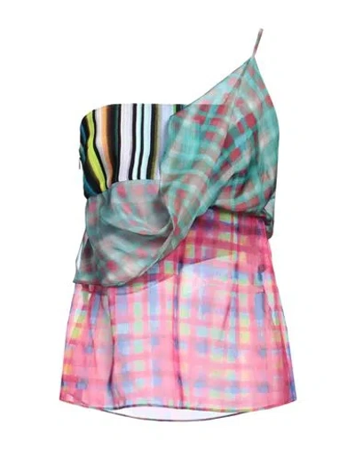 Dsquared2 Woman Top Fuchsia Size 4 Polyester, Viscose In Pink