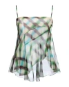 Dsquared2 Woman Top Green Size 2 Silk