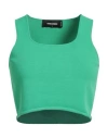 Dsquared2 Woman Top Green Size L Viscose, Polyester In Green
