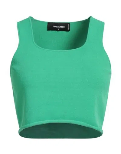 Dsquared2 Woman Top Green Size L Viscose, Polyester