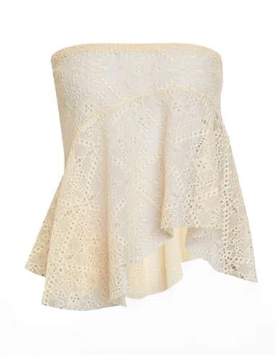 Dsquared2 Woman Top Ivory Size 2 Polyester In White