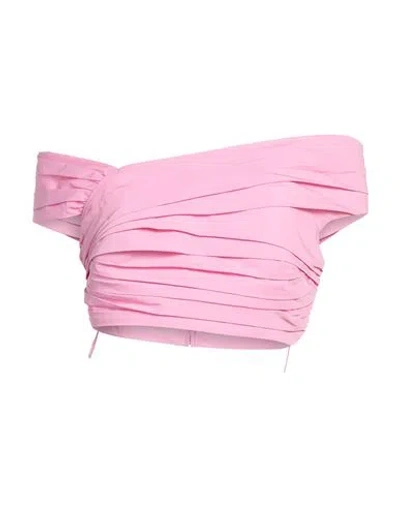 DSQUARED2 DSQUARED2 WOMAN TOP PINK SIZE 8 POLYESTER