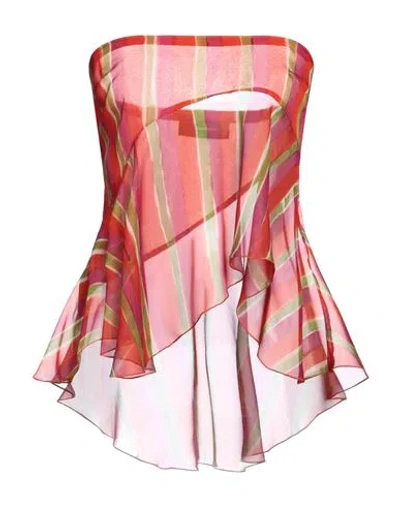 Dsquared2 Woman Top Red Size 2 Silk