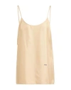 Dsquared2 Woman Top Sand Size 8 Silk In Neutral