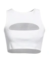 Dsquared2 Woman Top White Size L Viscose, Polyester In White