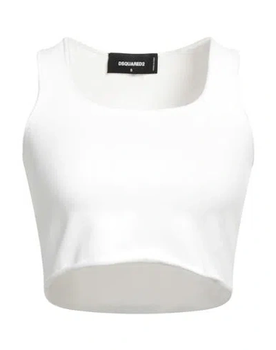 Dsquared2 Woman Top White Size S Viscose, Polyester