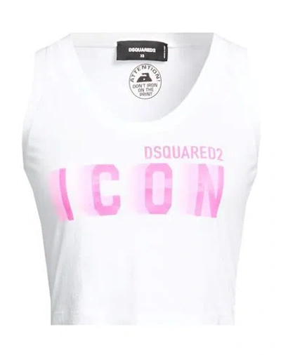 Dsquared2 Woman Top White Size Xs Cotton