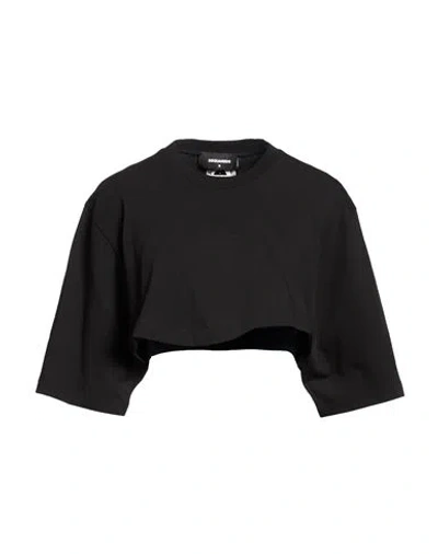 Dsquared2 Woman T-shirt Black Size Xs Cotton