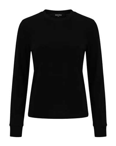 Dsquared2 Woman T-shirt Black Size Xs Viscose