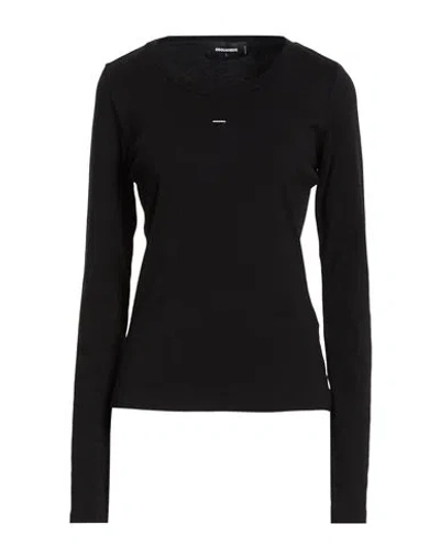 Dsquared2 Woman T-shirt Black Size Xxs Cotton
