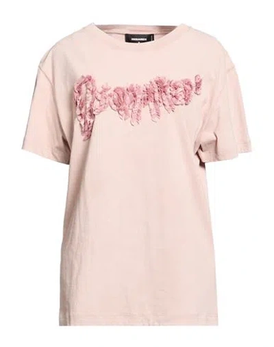 Dsquared2 Woman T-shirt Blush Size S Cotton In Pink