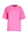 Dsquared2 Woman T-shirt Fuchsia Size M Cotton In Pink