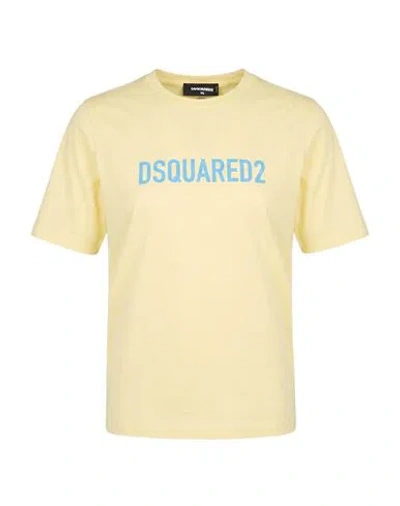 Dsquared2 Woman T-shirt Pastel Yellow Size Xs Cotton