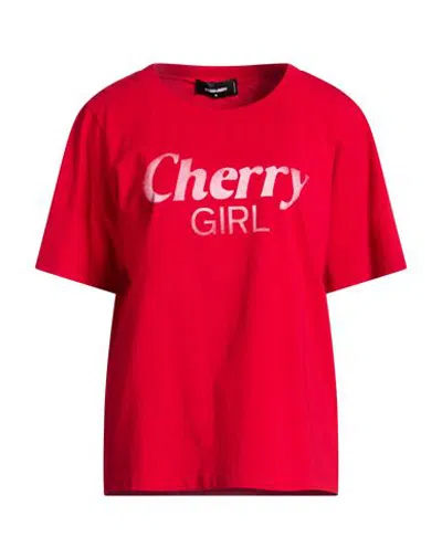 Dsquared2 Woman T-shirt Red Size Xs Cotton