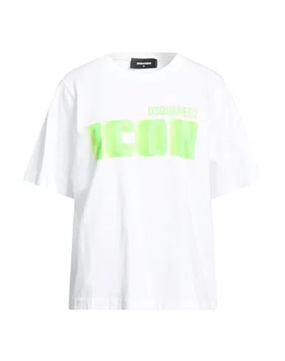 Dsquared2 Woman T-shirt White Size L Cotton