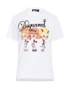 Dsquared2 Just Right Fit Rhinestone T-shirt In White