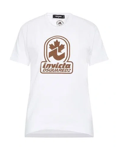 Dsquared2 Woman T-shirt White Size M Cotton