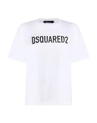 Dsquared2 Woman T-shirt White Size M Cotton