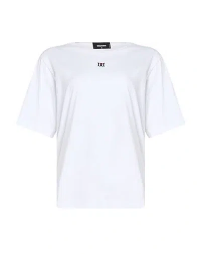 Dsquared2 Woman T-shirt White Size M Cotton