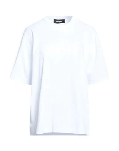 Dsquared2 Woman T-shirt White Size S Cotton