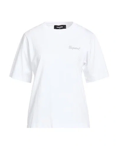 Dsquared2 Woman T-shirt White Size Xs Cotton
