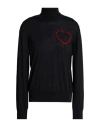 Dsquared2 Woman Turtleneck Black Size L Virgin Wool In Black