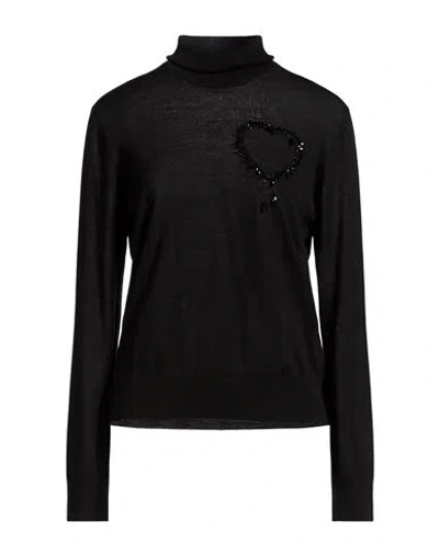 Dsquared2 Woman Turtleneck Black Size Xxs Virgin Wool