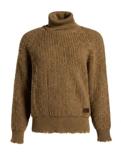 Dsquared2 Woman Turtleneck Camel Size Xxs Wool In Beige