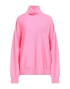 Dsquared2 Woman Turtleneck Fuchsia Size L Virgin Wool In Pink