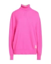 Dsquared2 Woman Turtleneck Fuchsia Size M Wool, Cashmere In Pink